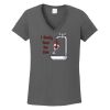 Ladies Heavy Cotton ™ 100% Cotton V Neck T Shirt Thumbnail