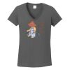 Ladies Heavy Cotton ™ 100% Cotton V Neck T Shirt Thumbnail