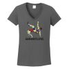 Ladies Heavy Cotton ™ 100% Cotton V Neck T Shirt Thumbnail