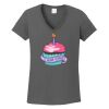 Ladies Heavy Cotton ™ 100% Cotton V Neck T Shirt Thumbnail