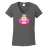 Ladies Heavy Cotton ™ 100% Cotton V Neck T Shirt Thumbnail