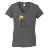 Ladies Heavy Cotton ™ 100% Cotton V Neck T Shirt Thumbnail