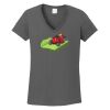 Ladies Heavy Cotton ™ 100% Cotton V Neck T Shirt Thumbnail