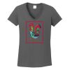 Ladies Heavy Cotton ™ 100% Cotton V Neck T Shirt Thumbnail