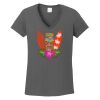 Ladies Heavy Cotton ™ 100% Cotton V Neck T Shirt Thumbnail