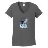 Ladies Heavy Cotton ™ 100% Cotton V Neck T Shirt Thumbnail