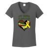 Ladies Heavy Cotton ™ 100% Cotton V Neck T Shirt Thumbnail
