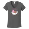 Ladies Heavy Cotton ™ 100% Cotton V Neck T Shirt Thumbnail