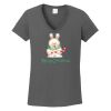 Ladies Heavy Cotton ™ 100% Cotton V Neck T Shirt Thumbnail
