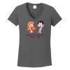 Ladies Heavy Cotton ™ 100% Cotton V Neck T Shirt Thumbnail