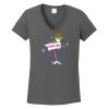 Ladies Heavy Cotton ™ 100% Cotton V Neck T Shirt Thumbnail