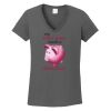 Ladies Heavy Cotton ™ 100% Cotton V Neck T Shirt Thumbnail