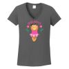 Ladies Heavy Cotton ™ 100% Cotton V Neck T Shirt Thumbnail
