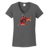 Ladies Heavy Cotton ™ 100% Cotton V Neck T Shirt Thumbnail