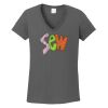 Ladies Heavy Cotton ™ 100% Cotton V Neck T Shirt Thumbnail