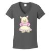 Ladies Heavy Cotton ™ 100% Cotton V Neck T Shirt Thumbnail
