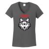 Ladies Heavy Cotton ™ 100% Cotton V Neck T Shirt Thumbnail