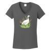 Ladies Heavy Cotton ™ 100% Cotton V Neck T Shirt Thumbnail