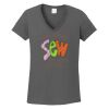 Ladies Heavy Cotton ™ 100% Cotton V Neck T Shirt Thumbnail