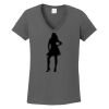 Ladies Heavy Cotton ™ 100% Cotton V Neck T Shirt Thumbnail