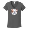 Ladies Heavy Cotton ™ 100% Cotton V Neck T Shirt Thumbnail