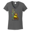 Ladies Heavy Cotton ™ 100% Cotton V Neck T Shirt Thumbnail