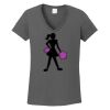 Ladies Heavy Cotton ™ 100% Cotton V Neck T Shirt Thumbnail
