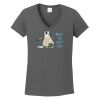 Ladies Heavy Cotton ™ 100% Cotton V Neck T Shirt Thumbnail