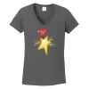 Ladies Heavy Cotton ™ 100% Cotton V Neck T Shirt Thumbnail