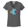 Ladies Heavy Cotton ™ 100% Cotton V Neck T Shirt Thumbnail