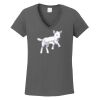 Ladies Heavy Cotton ™ 100% Cotton V Neck T Shirt Thumbnail