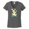 Ladies Heavy Cotton ™ 100% Cotton V Neck T Shirt Thumbnail