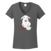 Ladies Heavy Cotton ™ 100% Cotton V Neck T Shirt Thumbnail