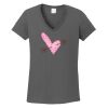 Ladies Heavy Cotton ™ 100% Cotton V Neck T Shirt Thumbnail