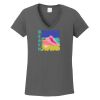 Ladies Heavy Cotton ™ 100% Cotton V Neck T Shirt Thumbnail