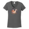 Ladies Heavy Cotton ™ 100% Cotton V Neck T Shirt Thumbnail
