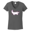 Ladies Heavy Cotton ™ 100% Cotton V Neck T Shirt Thumbnail