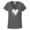 Ladies Heavy Cotton ™ 100% Cotton V Neck T Shirt Thumbnail
