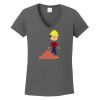 Ladies Heavy Cotton ™ 100% Cotton V Neck T Shirt Thumbnail