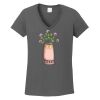 Ladies Heavy Cotton ™ 100% Cotton V Neck T Shirt Thumbnail