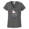 Ladies Heavy Cotton ™ 100% Cotton V Neck T Shirt Thumbnail