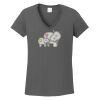 Ladies Heavy Cotton ™ 100% Cotton V Neck T Shirt Thumbnail