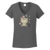 Ladies Heavy Cotton ™ 100% Cotton V Neck T Shirt Thumbnail