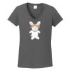 Ladies Heavy Cotton ™ 100% Cotton V Neck T Shirt Thumbnail