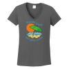 Ladies Heavy Cotton ™ 100% Cotton V Neck T Shirt Thumbnail