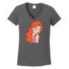 Ladies Heavy Cotton ™ 100% Cotton V Neck T Shirt Thumbnail