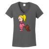 Ladies Heavy Cotton ™ 100% Cotton V Neck T Shirt Thumbnail