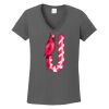 Ladies Heavy Cotton ™ 100% Cotton V Neck T Shirt Thumbnail