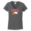 Ladies Heavy Cotton ™ 100% Cotton V Neck T Shirt Thumbnail