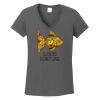 Ladies Heavy Cotton ™ 100% Cotton V Neck T Shirt Thumbnail